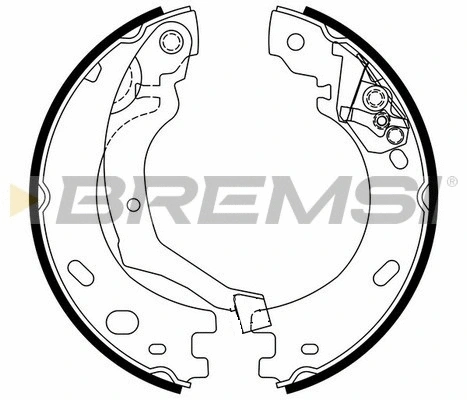 Jeu de mâchoires de frein, frein de stationnement BREMSI GF0441