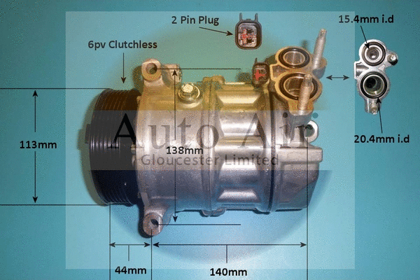 Compresseur, climatisation AUTO AIR GLOUCESTER 14-2085P