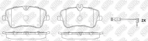 Kit de plaquettes de frein, frein à disque NiBK PN0199W