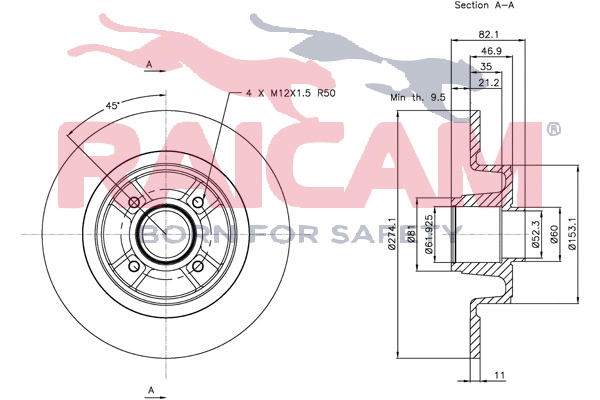 Disque de frein RAICAM RD00682