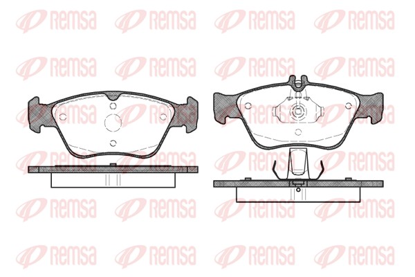 Kit de plaquettes de frein, frein à disque REMSA 0586.00