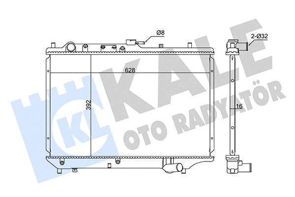 Radiateur, refroidissement du moteur KALE OTO RADYATÖR 345965