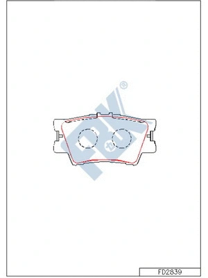 Kit de plaquettes de frein, frein à disque FBK FD2839