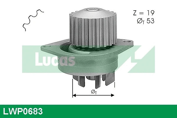 Pompe à eau, refroidissement du moteur LUCAS LWP0683