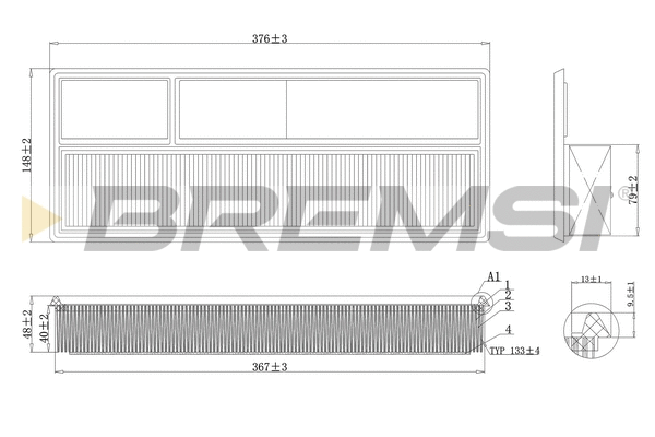Filtre à air BREMSI FA0217