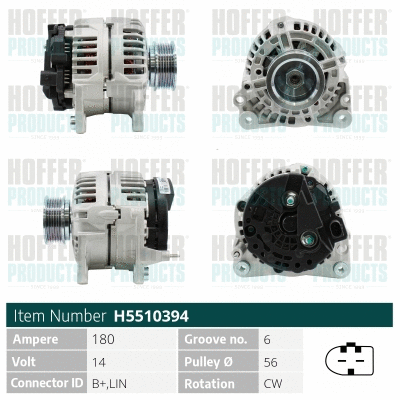 Alternateur HOFFER H5510394
