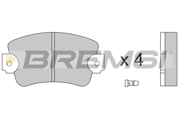 Kit de plaquettes de frein, frein à disque BREMSI BP2132