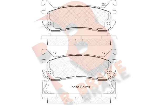 Kit de plaquettes de frein, frein à disque R BRAKE RB1819