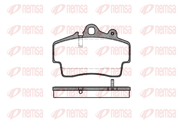 Kit de plaquettes de frein, frein à disque REMSA 0653.00
