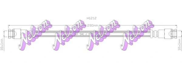 Flexible de frein KAWE H1212
