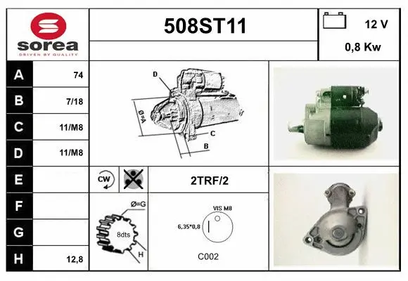 Démarreur STARTCAR 508ST11