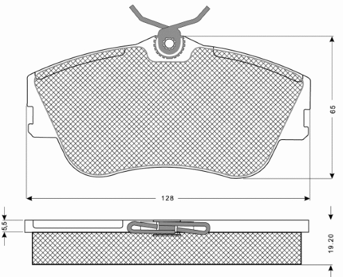 Kit de plaquettes de frein, frein à disque MTR MT627