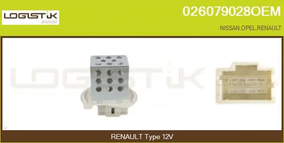Résistance, pulseur d'air habitacle LGK 026079028OEM