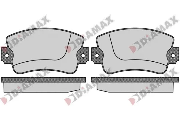 Kit de plaquettes de frein, frein à disque DIAMAX N09825