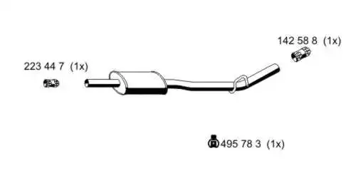 Silencieux central ERNST 522045