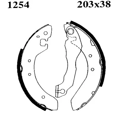 Jeu de mâchoires de frein BSF 01254