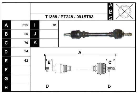 Arbre de transmission Technika 28091