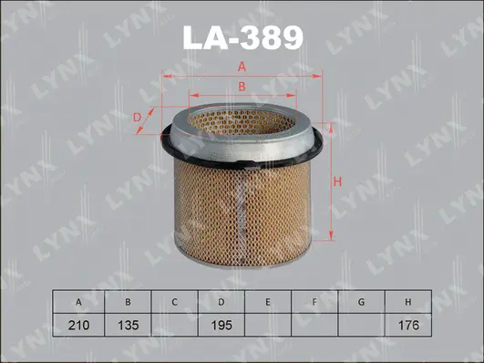 Filtre à air LYNXAUTO LA-389