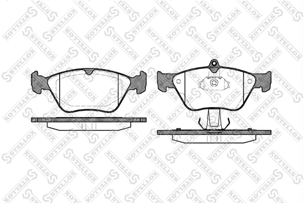 Kit de plaquettes de frein, frein à disque STELLOX 479 000B-SX