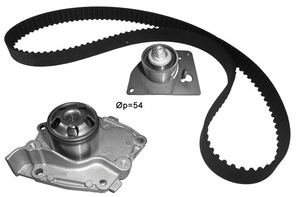 Pompe à eau + kit de courroie crantée TECDRIVE TKPE0021