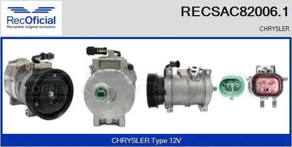 Compresseur, climatisation RECOFICIAL RECSAC82006.1