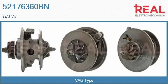 Groupe carter, turbocompresseur REAL 52176360BN