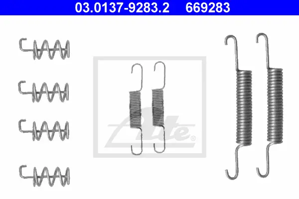 Kit d'accessoires, mâchoires de frein de stationnement ATE-APAC 03.0137-9283.2