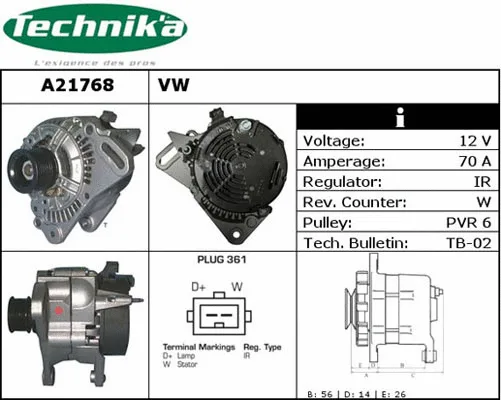 Alternateur Technika A21768