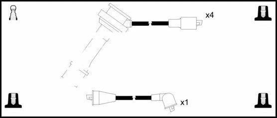 Kit de câbles d'allumage LEMARK HOES277