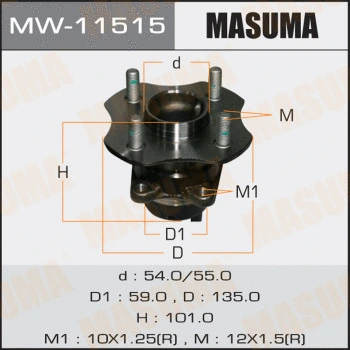 Kit de roulements de roue MASUMA MW-11515