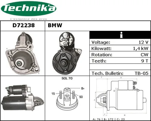 Démarreur Technika D72238