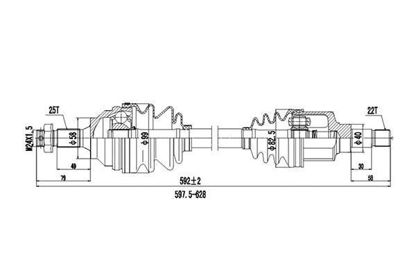 Arbre de transmission DYNAMATRIX DDS210026
