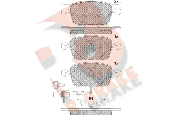 Kit de plaquettes de frein, frein à disque R BRAKE RB2270