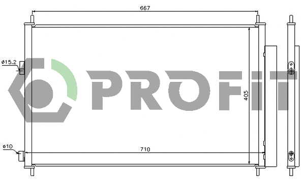 Condenseur, climatisation PROFIT PR 2023C1
