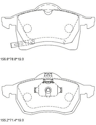 Kit de plaquettes de frein, frein à disque ASIMCO KD9752