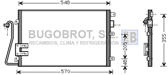 Condenseur, climatisation BUGOBROT 62-RT5376