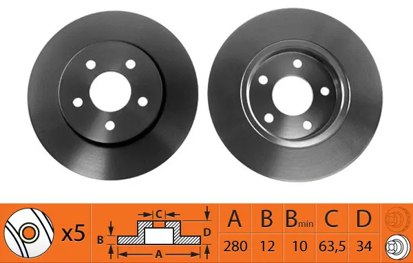 Disque de frein SB BR51110