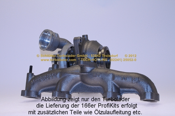 Turbocompresseur, suralimentation SCHLÜTTER TURBOLADER 166-00361