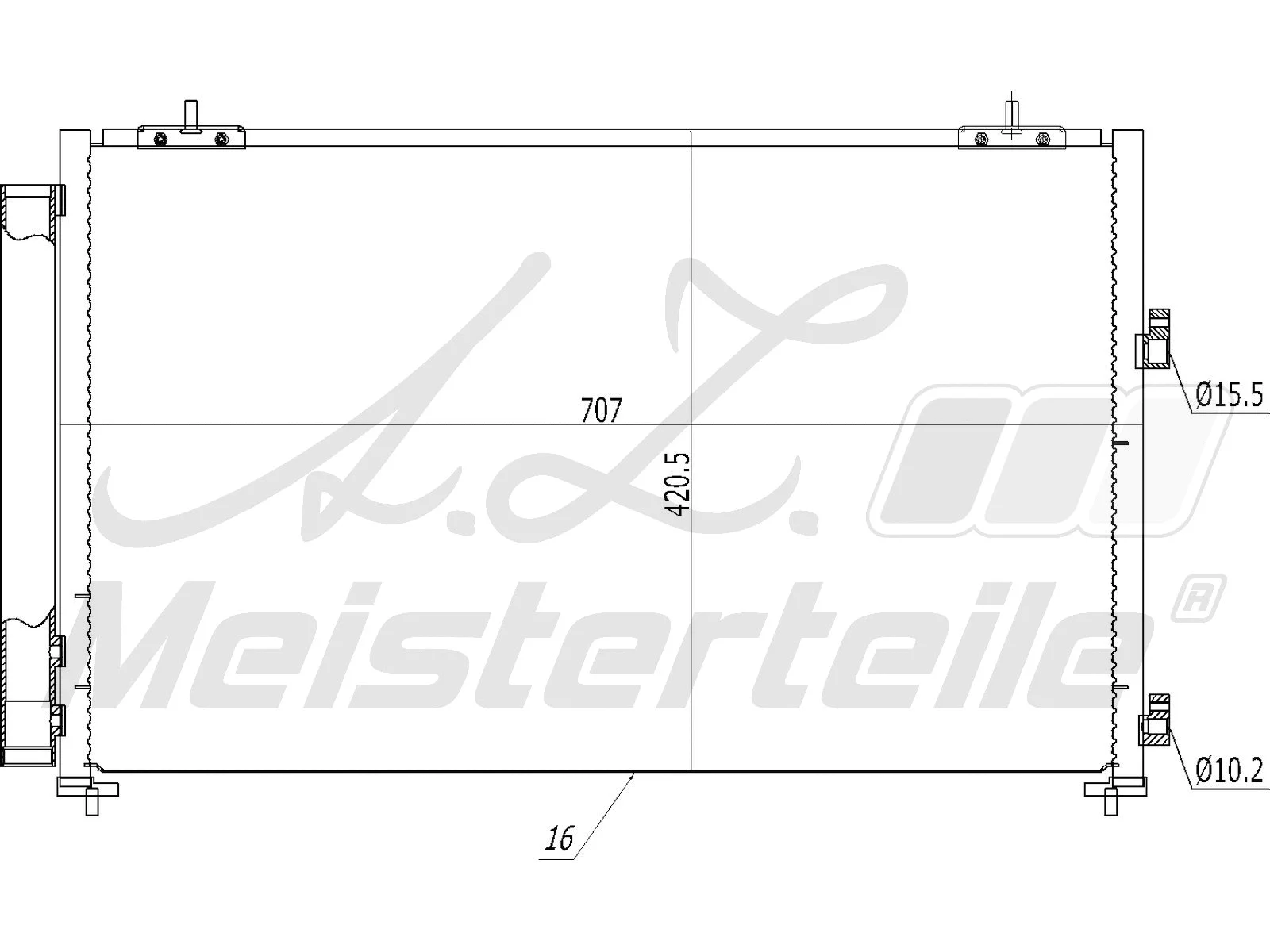 Condenseur, climatisation A.Z. Meisterteile AZMT-45-030-1510