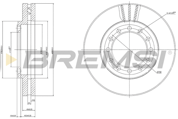 Disque de frein BREMSI CD8525V