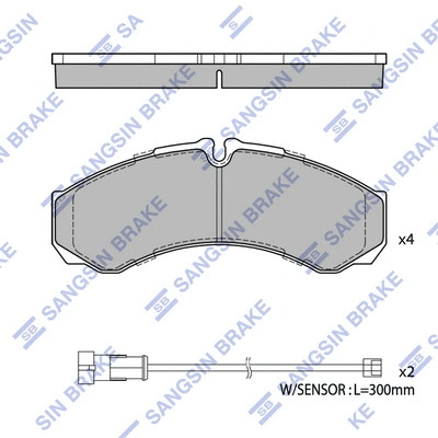 Kit de plaquettes de frein, frein à disque Hi-Q SP2638