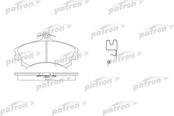 Kit de plaquettes de frein, frein à disque PATRON PBP1093
