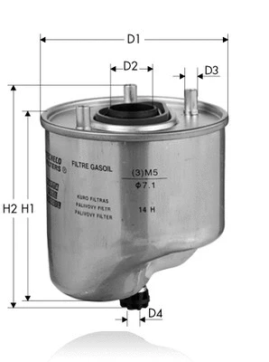 Filtre à carburant TECNECO FILTERS GS1071