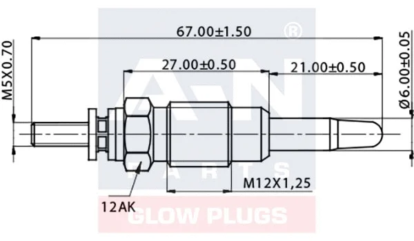 Bougie de préchauffage A-N PARTS A-N064152