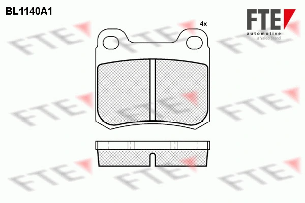 Kit de plaquettes de frein, frein à disque FTE 9010039
