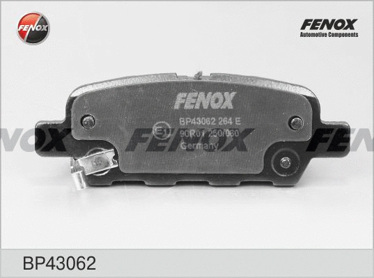 Kit de plaquettes de frein, frein à disque FENOX BP43062