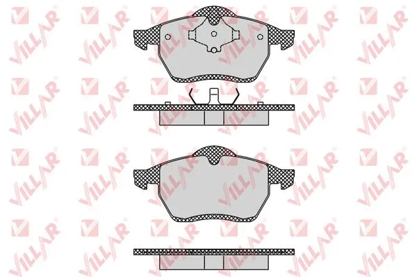Kit de plaquettes de frein, frein à disque VILLAR 626.0612