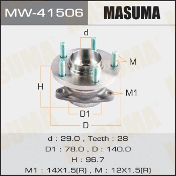 Kit de roulements de roue MASUMA MW-41506