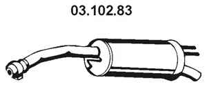 Silencieux arrière EBERSPÄCHER 03.102.83