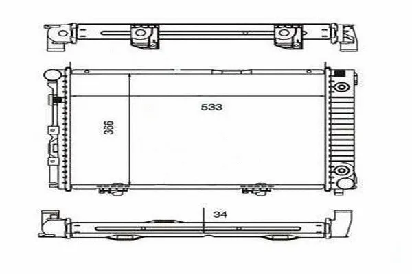 Radiateur, refroidissement du moteur ORDONEZ 2060231